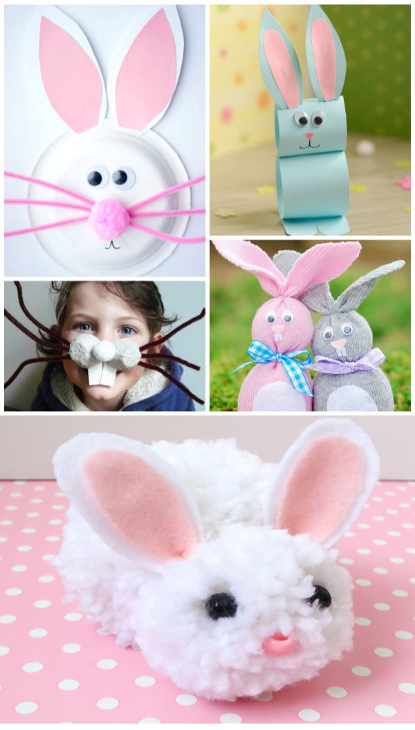 30+ Easter bunny crafts for kids to make this spring. #eastercrafts #easterbunnycrafts #bunnycraftsforkids #preschooleastercrafts #growingajeweledrose