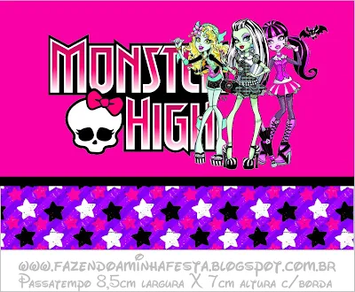 Monster High: Etiquetas para Imprimir Gratis. 