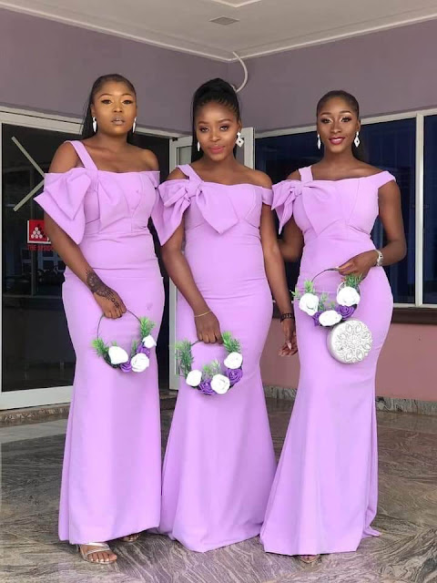 Latest African Violet Bridesmaid Dresses: African Dresses 2022.