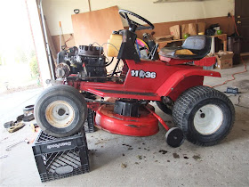 repair riding lawn mower, lawn chief, 36" deck, 11hp