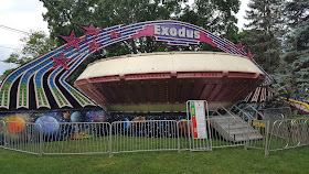 the carnival rides are set up on the Town Common and ready for the 4th of July Celebration