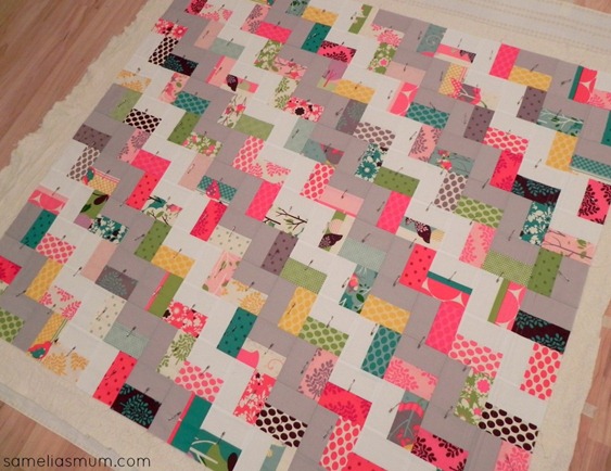 Step in Time Quilt - Basting Step in Time Quilt - Basting