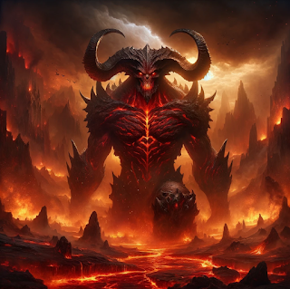 Diablo in the Burning Hells from the Diablo Series