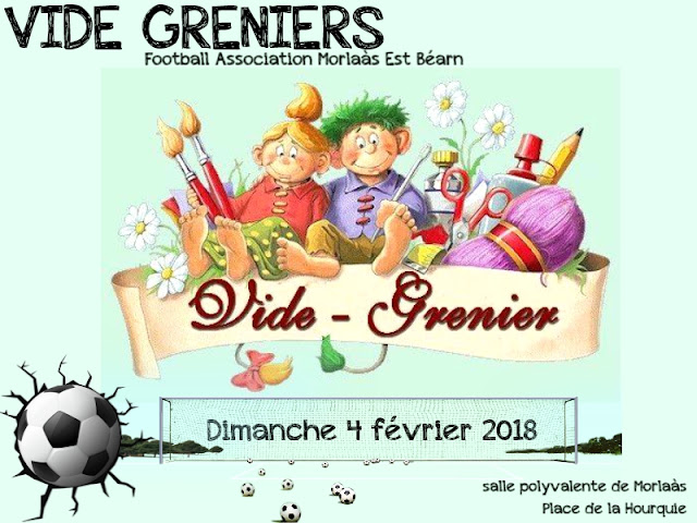 vide greniers du foot Morlaàs Est Béarn 2018