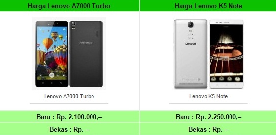 Daftar Harga HP Lenovo Tahun 2017 Terbaru Semua Type