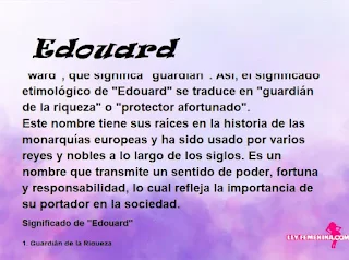 significado del nombre Edouard