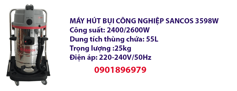 MÁY HÚT BỤI CÔNG NGHIỆP SANCOS 3598W