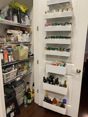 Cluttered pantry closet