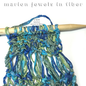 Knitted Scarf with Silk Ribbon | Free Pattern