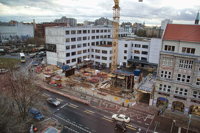 Baustelle Erweiterung AUFBAU HAUS, Planet Modulor, Moritzplatz, Oranienstraße, 10969 Berlin, 08.01.2014