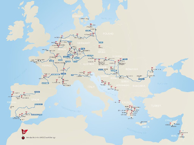 Map Of The Rivers Of Europe