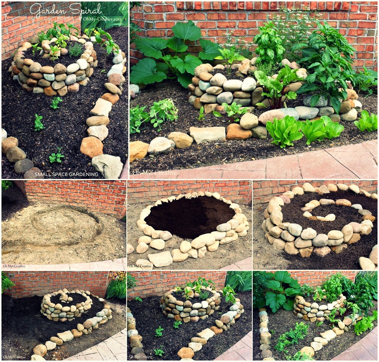 DIY Create a Small Vegetable Garden Using a Garden Spiral ...