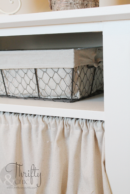 Turn an old dresser into a cute shabby chic storage cabinet!