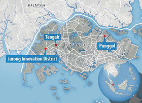 Driverless buses will be deployed in three new suburban towns -Punggol, Tengah and the Jurong Innovation District.