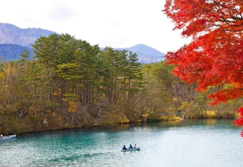 Goshiki-numa Lake in Nishikawa-machi, Yamagata Prefecture, Japan