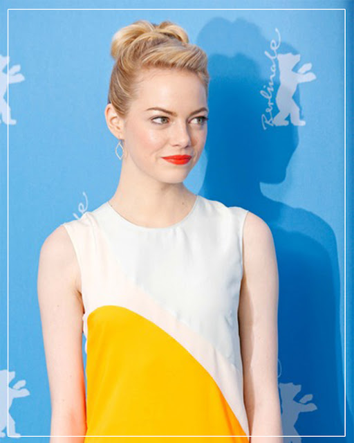 Emma Stone/ orange lipcolor/ orange lipstick