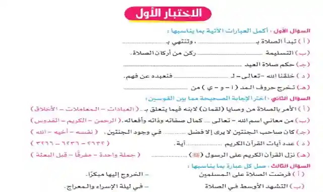 مراجعة كتاب قطر الندى لامتحان شهر نوفمبر فى التربية الدينية الاسلامية للصف الخامس الابتدائى الترم الاول 2023