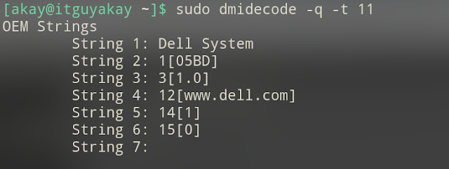 dmidecode commands to fetch system hardware information , linux commands