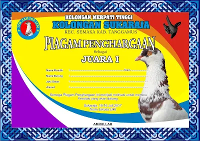 Piagam Burung Merpati