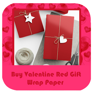 buy valentine red gift wrap paper