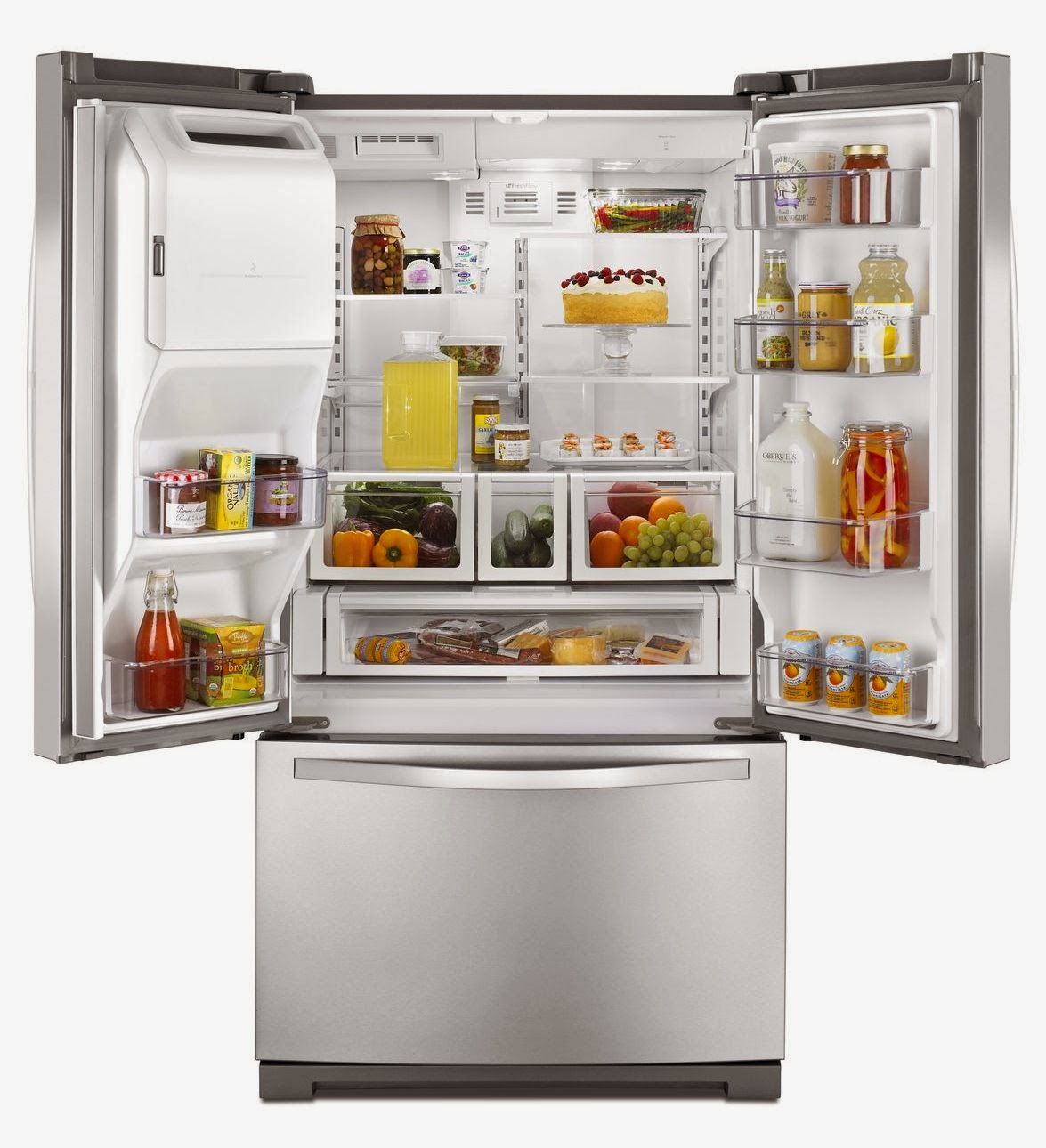 Whirlpool Refrigerator Brand: Stainless Steel WRF736SDAM Refrigerator