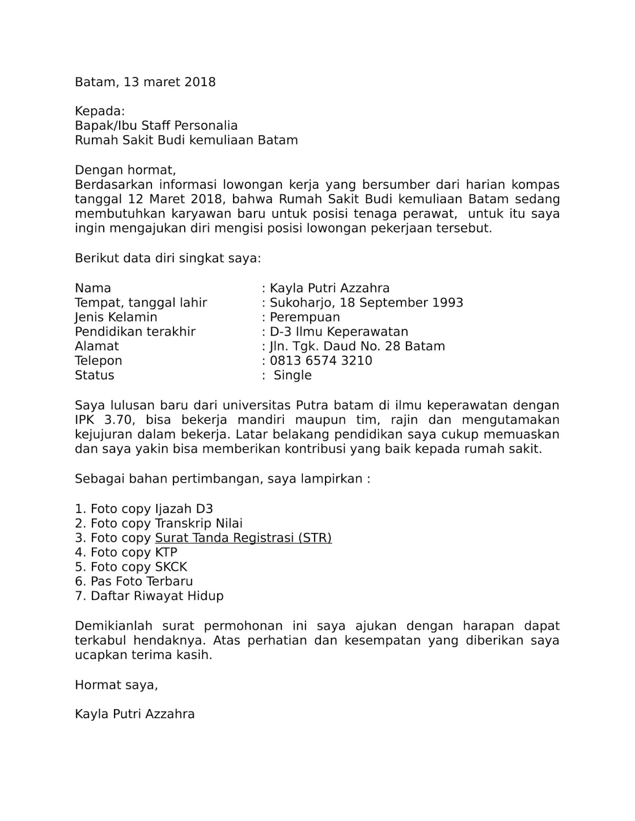 Contoh Cv Kerja Fresh Graduate  Fresh Graduate Contoh Resume Mohon