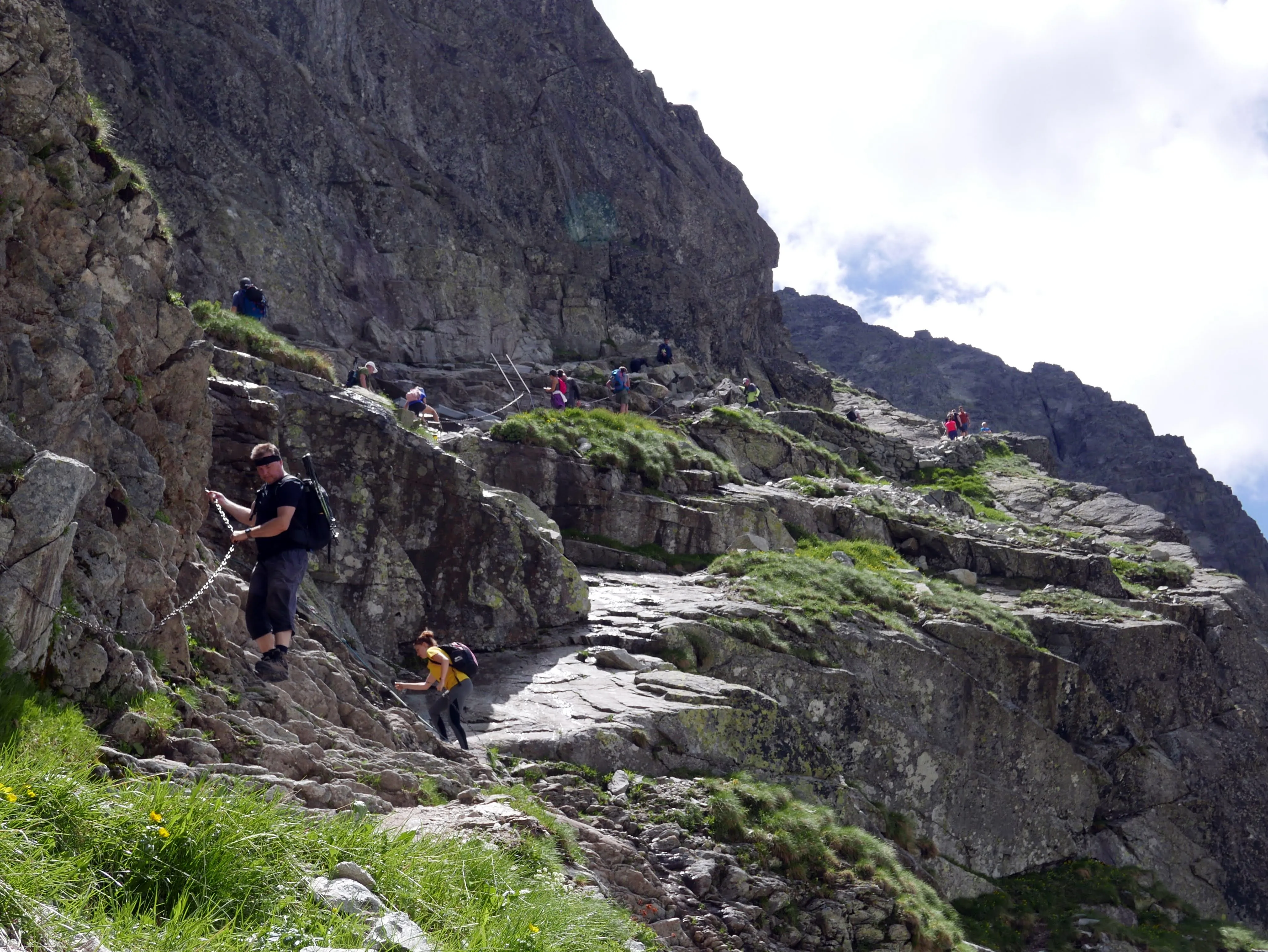 Słowacja, Tatry: szlak na Rysy łańcuchy