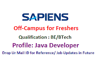 Sapiens-off-campus-java-deveoper