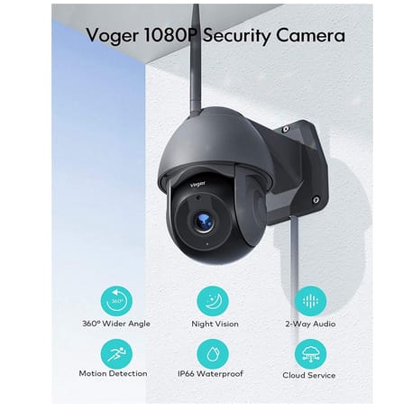 Voger Home Security Camera System with 360° View