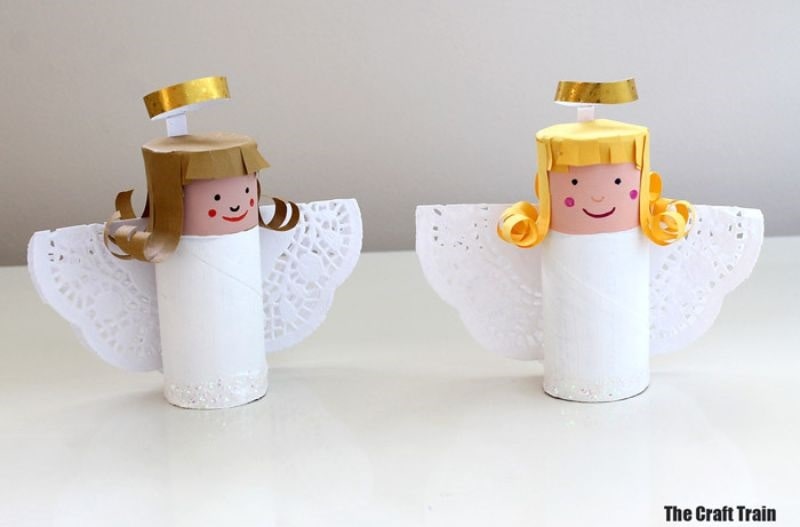 toilet paper roll angel.
