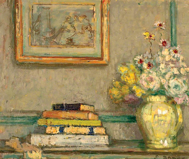 Ethel Sands (1873-1962) Still Life with book and flowers Guildhall Art Gallery, London