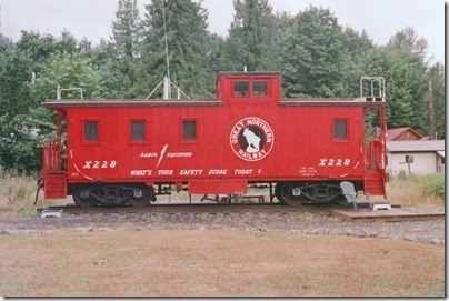 259159410 Great Northern Caboose X228 in Skykomish, Washington in 2002