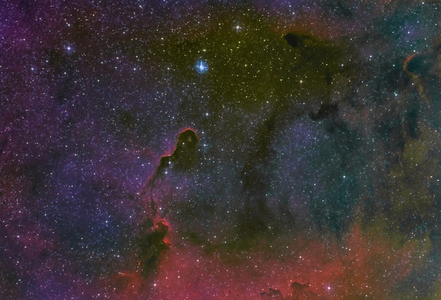 Elephant's Trunk Nebula in the HaGO palette