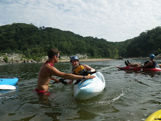 Practice rolling in a kayak