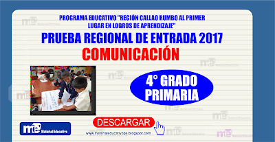 Prueba de inicio de comunicación cuarto grado primaria 2017