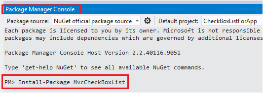 Install-Package MvcCheckBoxList