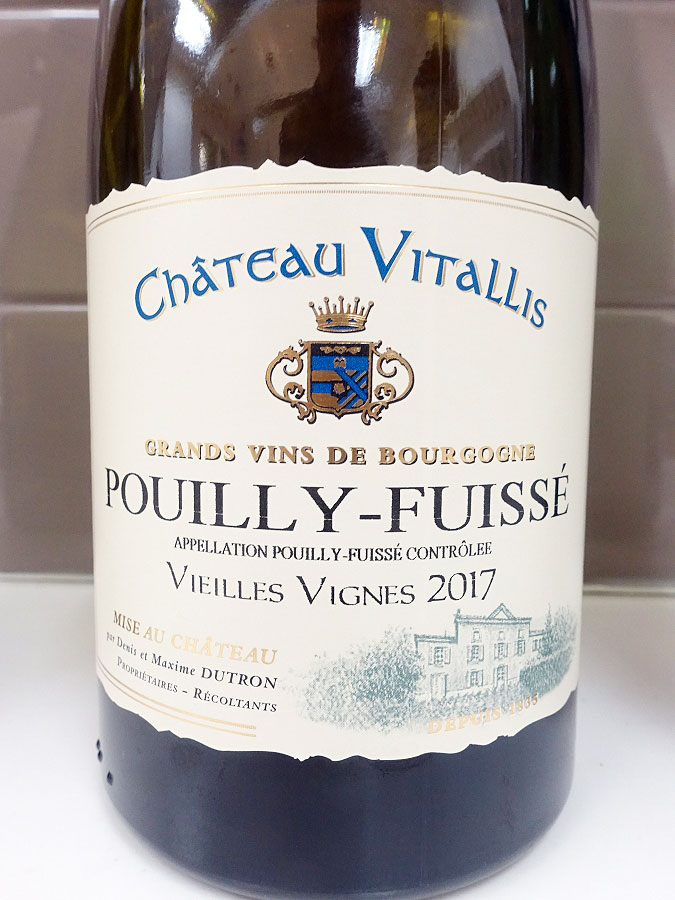 Château Vitallis Vieilles Vignes Pouilly-Fuissé 2017 (91 pts)