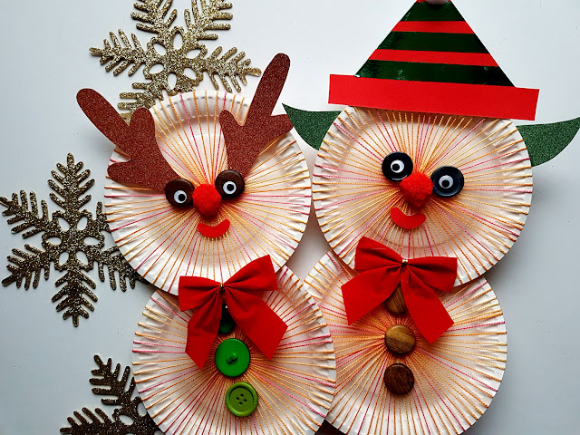 Mikołaj, bałwanek, renifer, aniołki, choinka, elf - świąteczne ozdoby - diy - do it yourself - świąteczne dekoracje - prace plastyczne na Boże Narodzenie - Święta - Santa, reindeer, Christmas tree, angels, snowman - winter crafts - kids crafts - Christmas crafts 