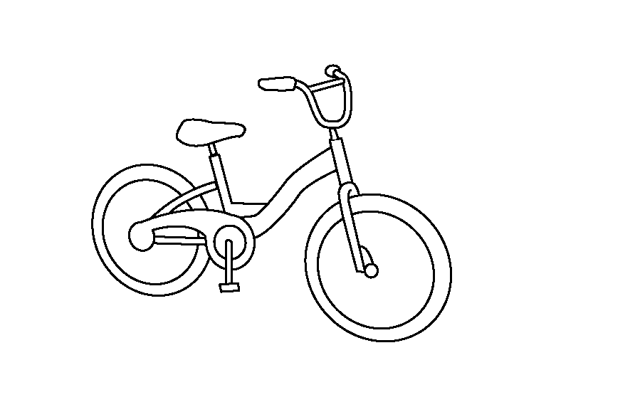 Bicycle Coloring Drawing Free wallpaper