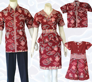  Model  Baju  Batik Sarimbit Untuk Pakaian Seragam  Keluarga  