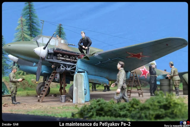 Diorama Zvezda Petlyakov Pe-2 "La maintenance du Pe-2"