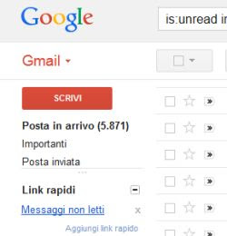 vedi solo le mail non lette