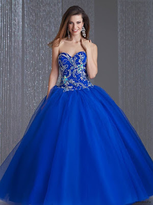 Vestidos de 15 Azul 