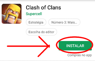 Como instalo o Clash of Clans