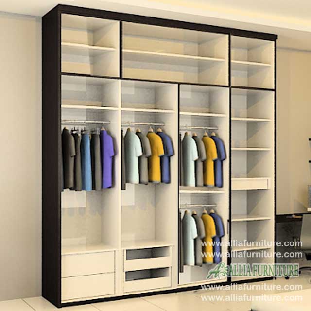  Lemari  pakaian  minimalis unit 4  pintu  4s Allia Furniture