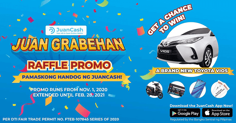 Win a Brand new car with JuanCash JuanGrabehan Raffle Promo!