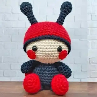 Amigurumi Mariquita a Crochet