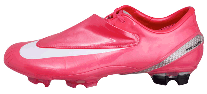 a pink nike football shoes