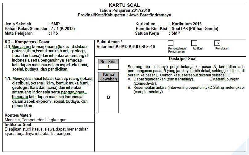 √ Kartu Soal Penjas Smp Kelas 7