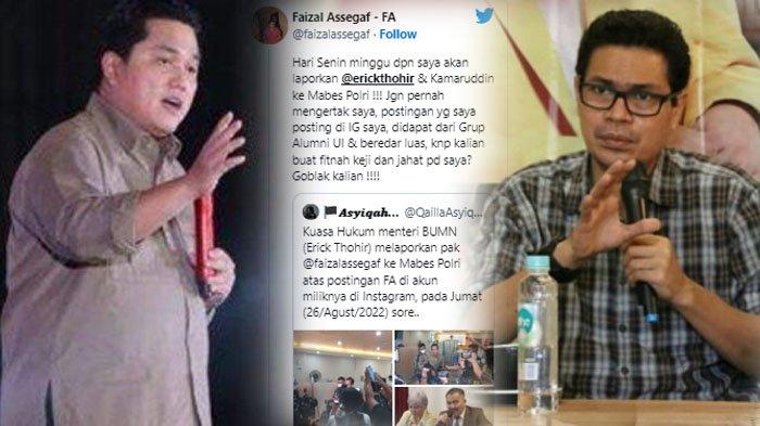 Ternyata Tak Dipolisikan, Faizal Assegaf 'Ngamuk' Merasa Dibohongi Erick Thohir